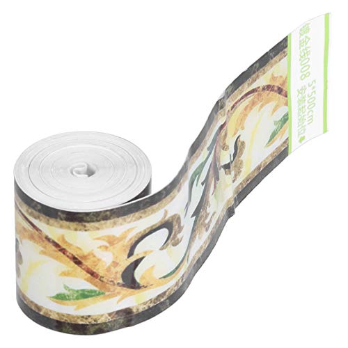 Cikonielf Tapete Rand PVC Material Trim selbstklebende Aufkleber Dekor für Wohnzimmer Küche Badezimmer 5x500cm von Cikonielf