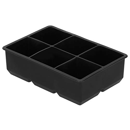 Eiswürfelschale 6-Gitter Große Eiswürfel Maker Square Flexible Silikon Eisform Wiederverwendbare Party Bar Whisky und Cocktails hausgemacht von Cikonielf