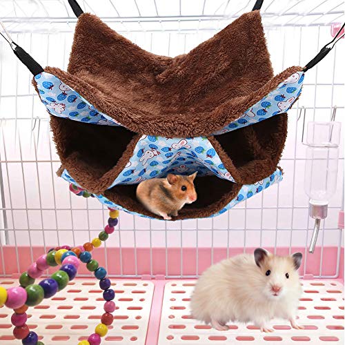 Hamster Hängematte Nagetier Hängematte Kleintier Höhle Schlafplatz für Frettchen Eichhörnchen Chinchillas Sugar Glider Andere Kleintiere Blau von Cikonielf