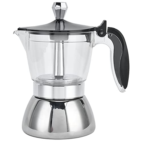 Kaffeemaschine Ml Kapazität Mokka-Topf Transparentes Design Verdicktes Verbreitertes Design Wird Verwendet, um Beliebte Köstliche Kaffeerezepte Zuzubereiten dauerhaft von Cikonielf