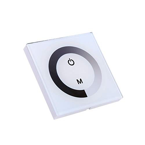 Single Color Touch Panel Dimmer Light Switch for LED Light Strip Wall Switch Controller DC 12V-24V(Weiß) von Cikonielf