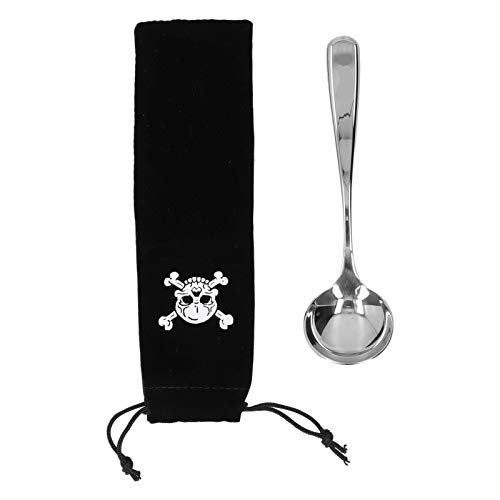 URRNDD Schröpflöffel Edelstahl Material Ergonomisch Gestaltet Mit Aufbewahrungsbeutel Für Tee Kaffee Cappuccino Dessert Milch Rühren Zucker(Silber) dauerhaft von Cikonielf