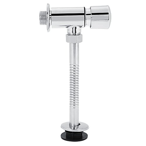 WC Urinal Spülventil Bidet T Adapter mit Absperrventil Chrom Manuelle Verzögerung Automatische Abschaltung für Badezimmer, DN15/20 mm, 10 x 5 cm von Cikonielf