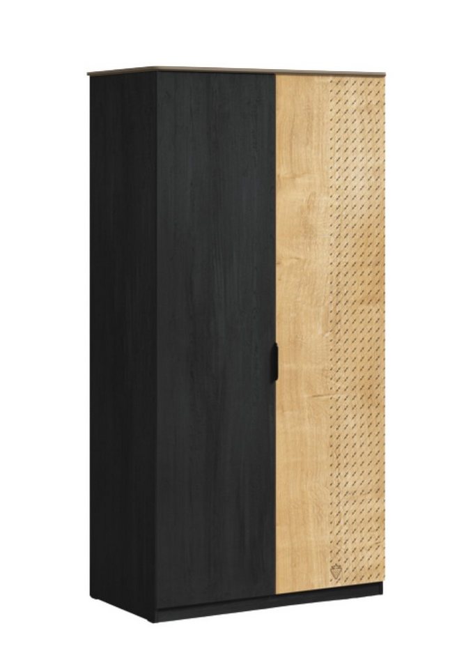 Cilek Kleiderschrank Work mit Aufdruck, Breite 122 cm, inkl. Belüftungsgitter von Cilek