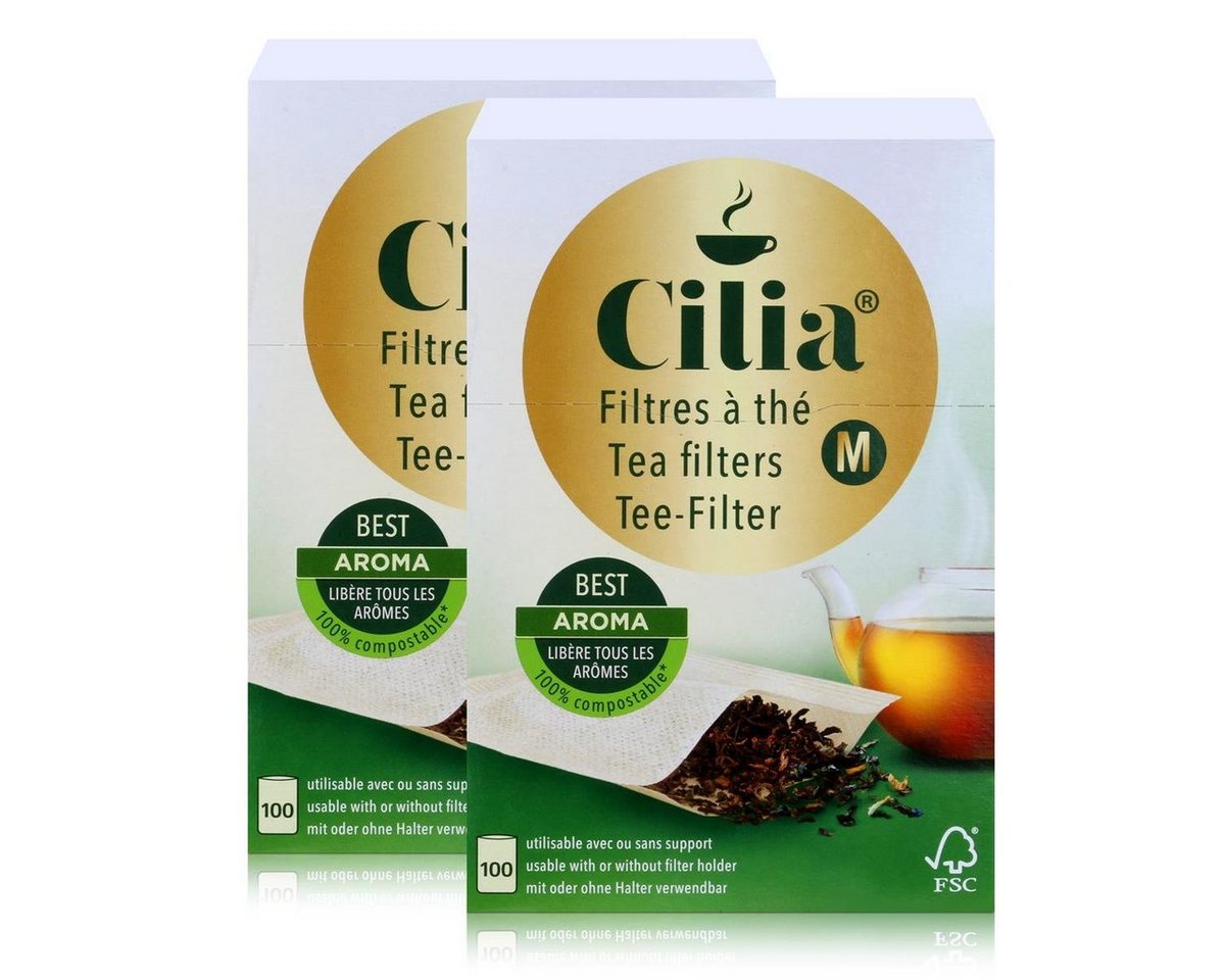 Cilia Teesieb CILIA® Teefilter 100Stk. Grösse M mit/ohne Halter verwendbar (2er Pac von Cilia