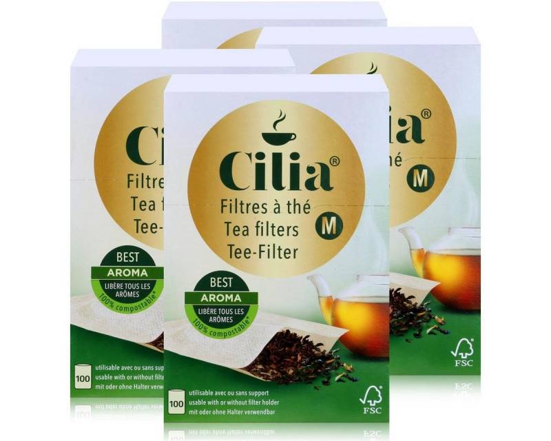 Cilia Teesieb CILIA® Teefilter 100Stk. Grösse M mit/ohne Halter verwendbar (4er Pac von Cilia