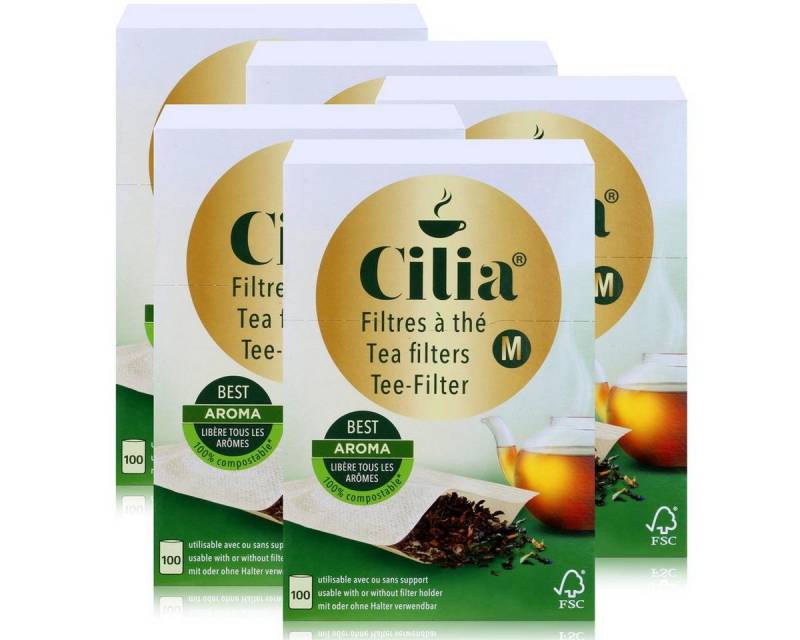 Cilia Teesieb CILIA® Teefilter 100Stk. Grösse M mit/ohne Halter verwendbar (5er Pac von Cilia