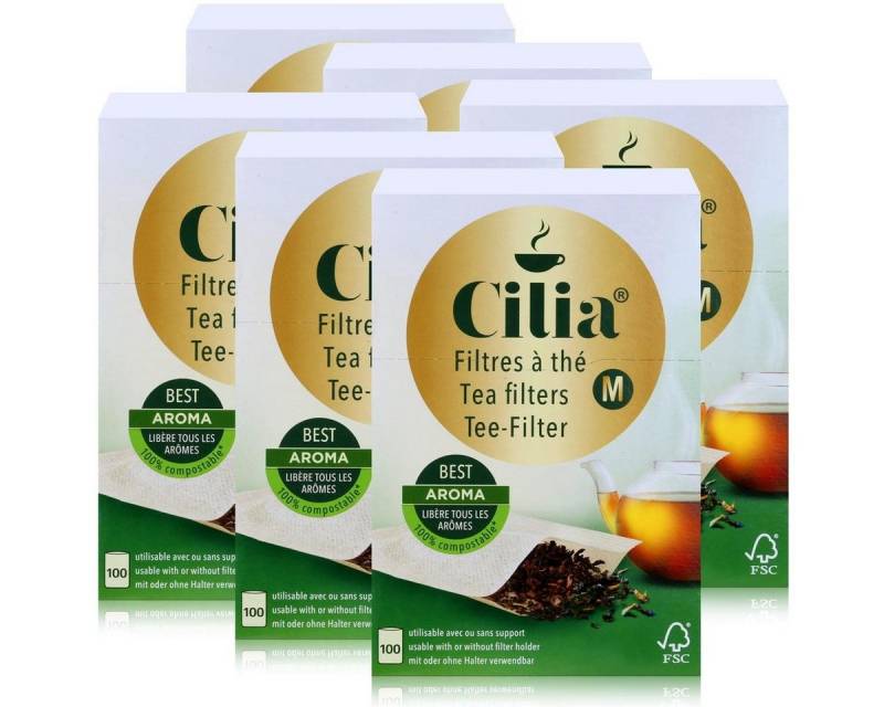 Cilia Teesieb CILIA® Teefilter 100Stk. Grösse M mit/ohne Halter verwendbar (6er Pac von Cilia