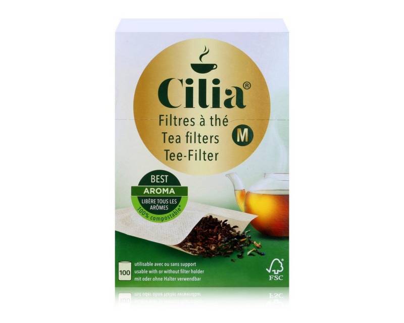 Cilia Teesieb CILIA® Teefilter 100Stk. Grösse M mit/ohne Halter verwendbar von Cilia