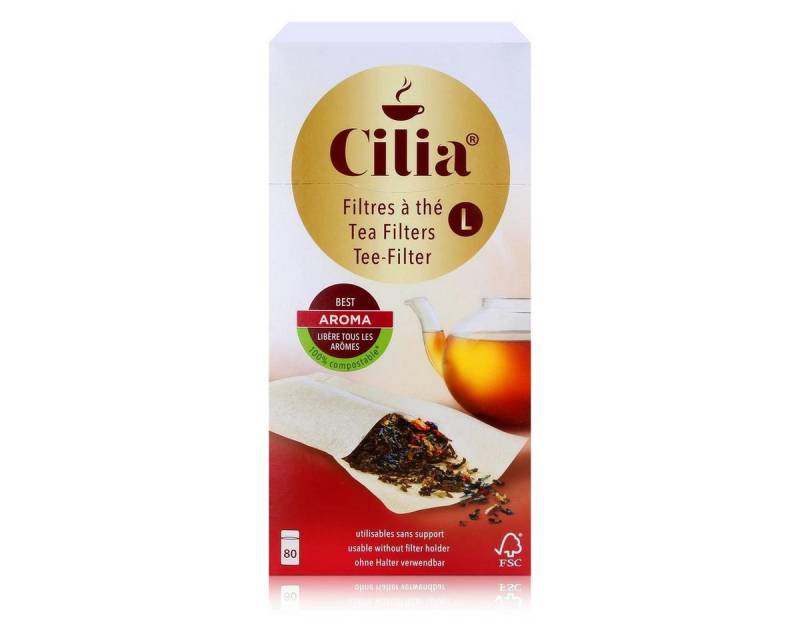 Cilia Teesieb CILIA® Teefilter 80 Stk. Grösse L ohne Halter verwendbar von Cilia