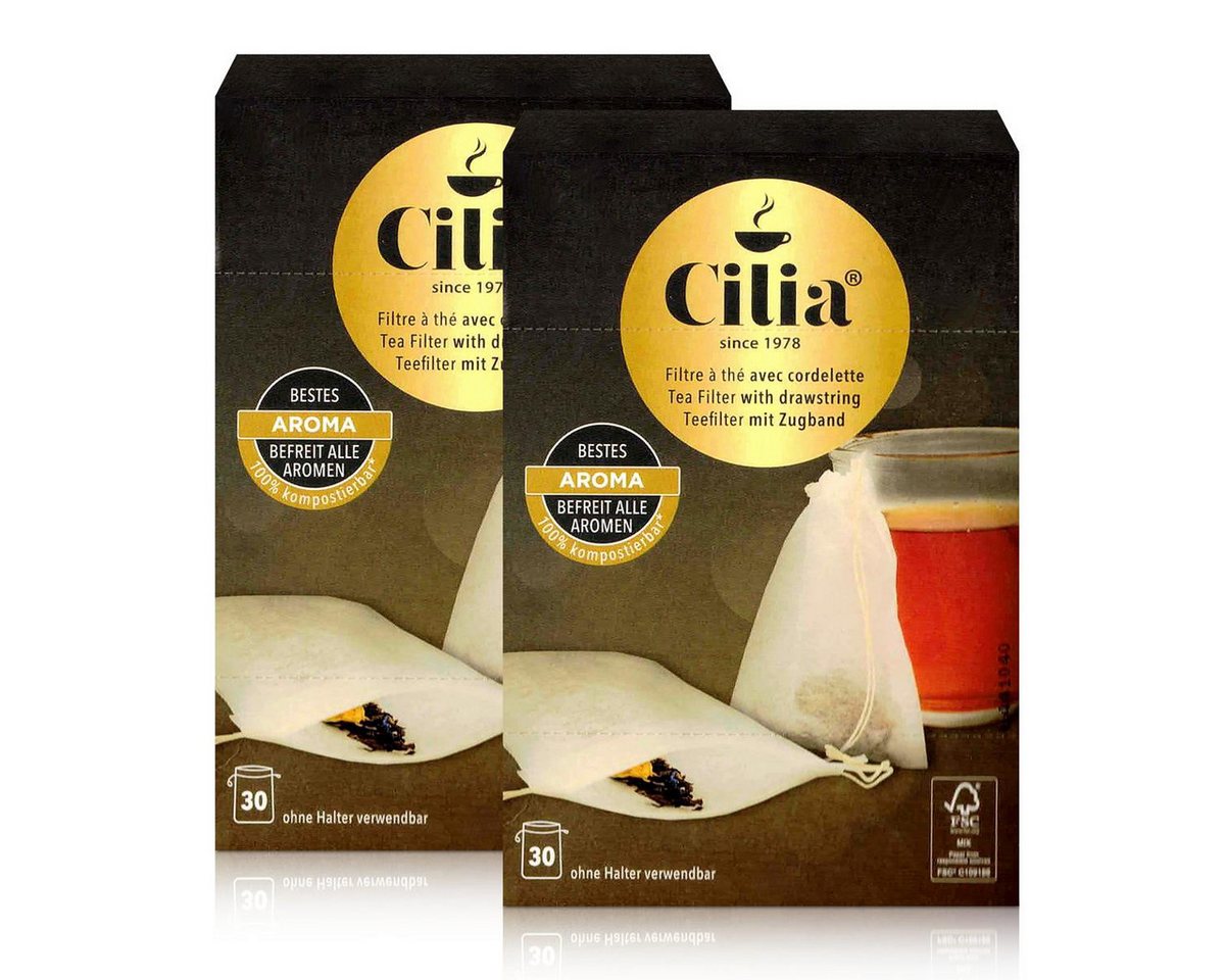 Cilia Teesieb CILIA Teefilter 30 Stück ohne Halter verwendbar (2er Pack) von Cilia