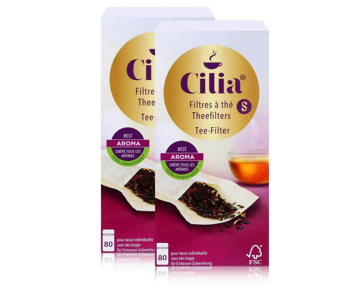 Cilia Teesieb CILIA Teefilter 80 Stk. Grösse S ohne Halter verwendbar (2er Pack) von Cilia