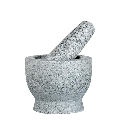 Cilio 0000420197 Granitmörser Salomon, Edelstahl, silber, 9,5 x 9,5 x 4,4 cm von Cilio
