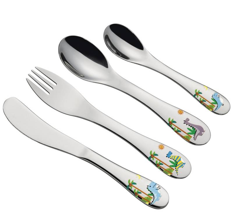 Cilio Besteck-Set Kinderbesteck Kinder Besteckset 4-tlg. Edelstahl cilio DINO 124941 von Cilio