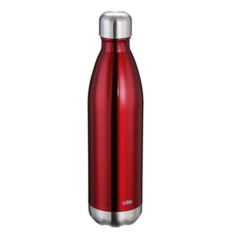 Cilio Flachmann Cilio Isolierflasche Elegant Edelstahl 750 ml kohlensäuregeeignet, Geeignet für kohlensäurehaltigen Getränke von Cilio