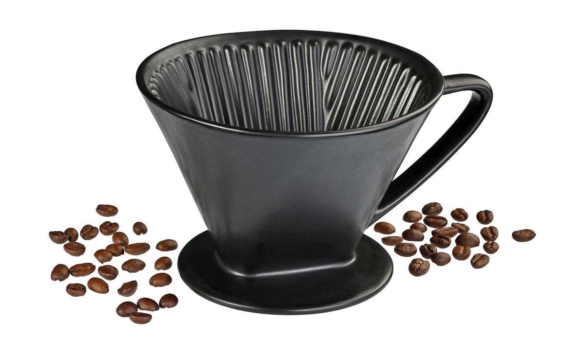 Cilio Kaffeefilter Gr. 4 Keramik schwarz matt von Cilio