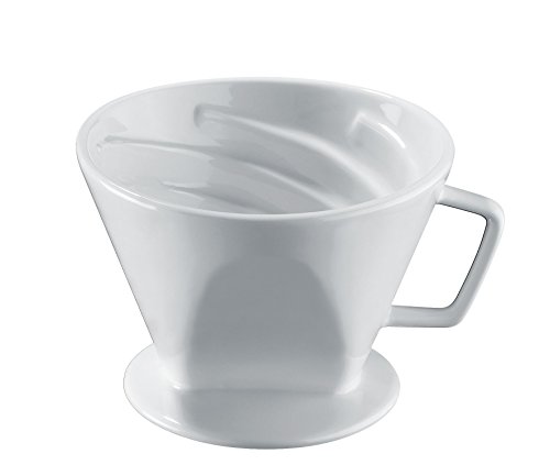 Cilio Kaffeefilter Vienna, Gr.4, Porzellan, weiß, 14 x 14 x 11 cm von Cilio