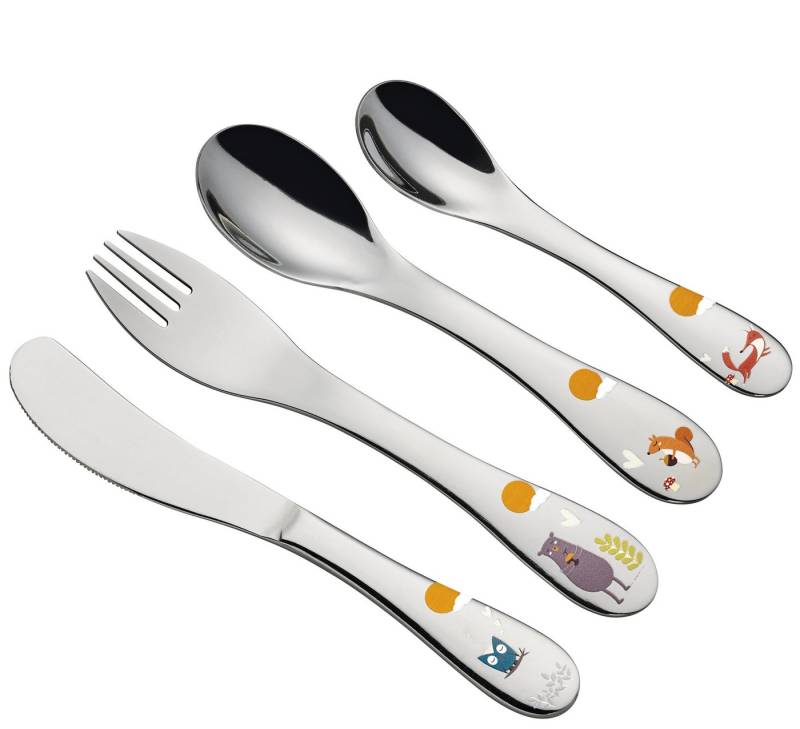 Cilio Kinderbesteck Kinderbesteck Kinder Besteckset 4-tlg. Edelstahl cilio FOREST 124910, 1 Personen von Cilio