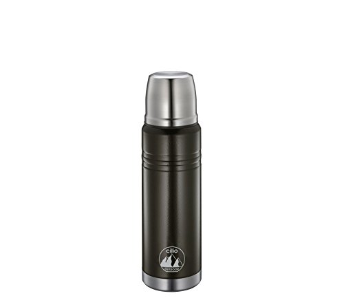 Cilio 545517 Isolierflasche, Edelstahl, schwarz, 9 x 9 x 31 cm von Cilio
