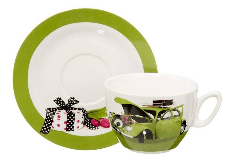 Cilio Tasse Auswahl Cilio Kaffee-Tee-Jumbo-Tasse Retro Tee- Kaffeebecher 400ml, Material: Porzellan von Cilio
