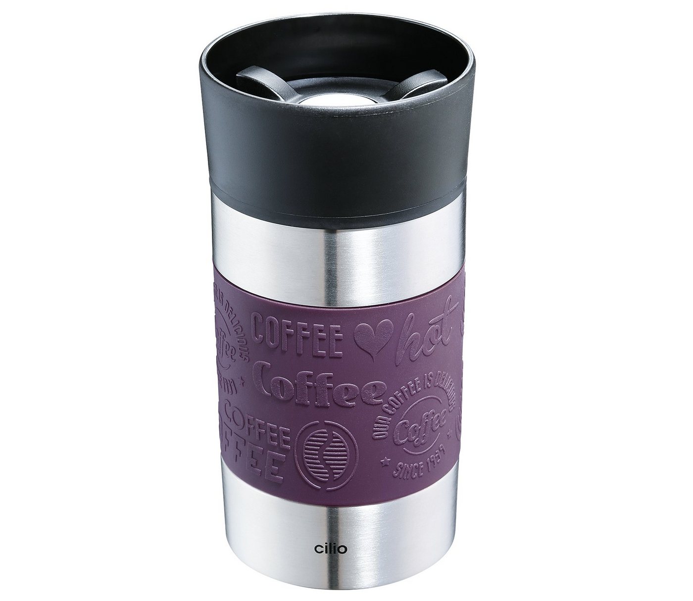 Cilio Thermobecher Thermobecher Isolierbecher Travel Mug coffee to go Becher cilio, Material: Edelstahl, Kunststoff von Cilio