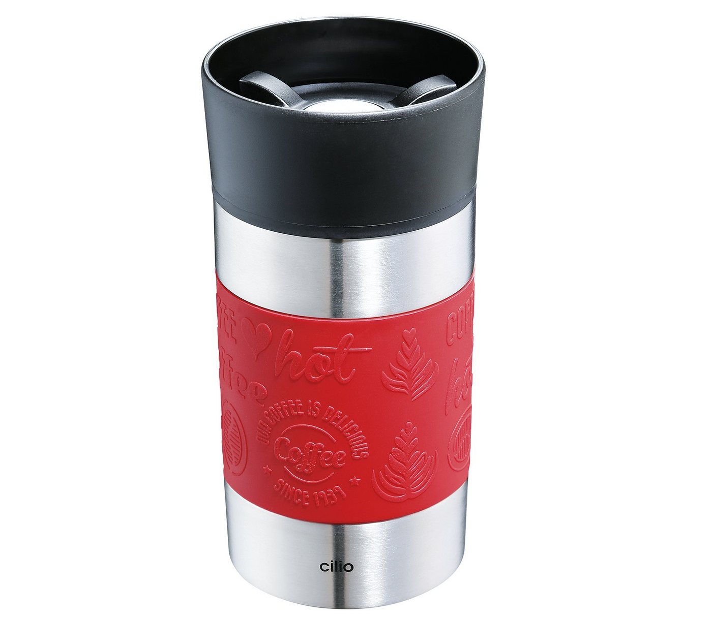 Cilio Thermobecher Thermobecher Isolierbecher Travel Mug coffee to go Becher cilio, Material: Edelstahl, Kunststoff von Cilio