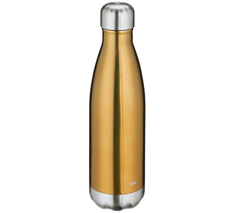 Cilio Thermoflasche Trinkflasche Isoliertrinkflasche Edelstahl cilio ELEGANTE 0,5l gold von Cilio