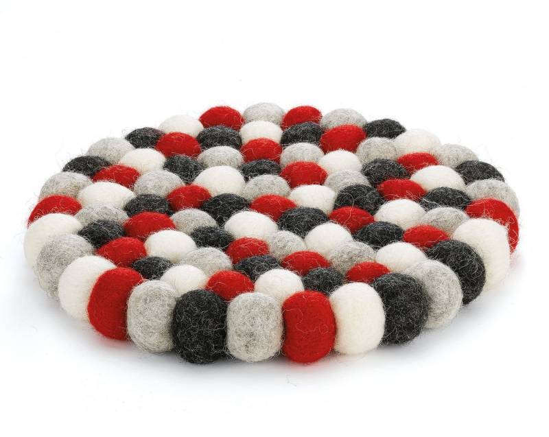 Cilio Topfuntersetzer Untersetzer Rund 21cm Schafwolle bis 100 Grad Cilio Farbe: rot 469950 von Cilio