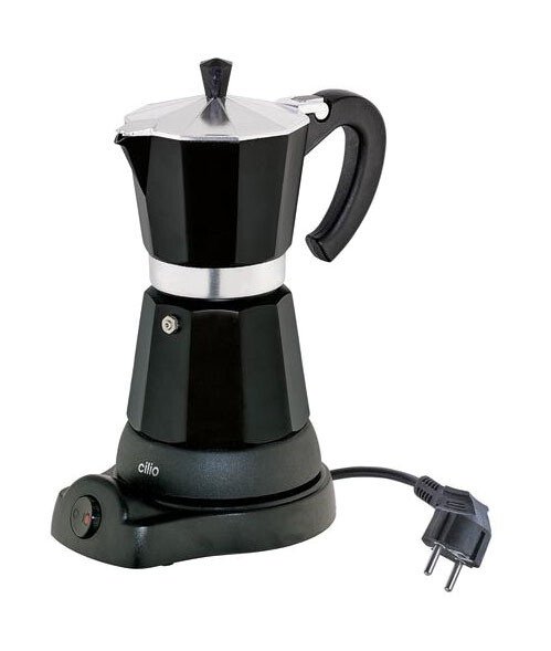 Espressokocher Classico 6 Tassen schwarz lektrisch von Cilio