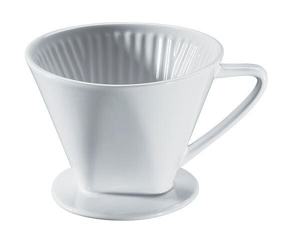Kaffeefilter Größe 4 Keramik weiss glasiert von Cilio