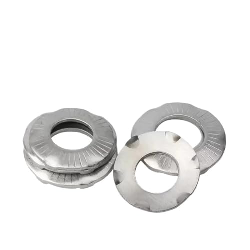 10-50 Stück 304 Edelstahl Krallentyp Erdung Anti-Rutsch-Schmetterlings-Rändelscheibe M4 M5 M6 M8 M10 M12 Bodendichtung Unterlegscheiben Hardware(M5-20pcs) von Cilky