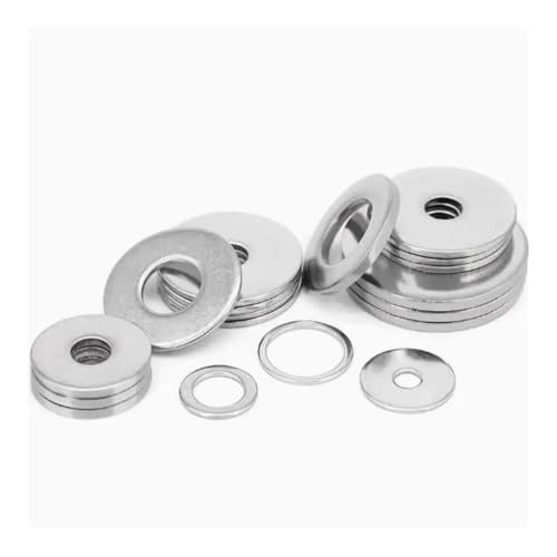 2–30 Stück hochwertige Unterlegscheiben M3 M4 M5 M6 M8 M10 Edelstahl große flache Dichtungen stoßfeste Metallscheibe Unterlegscheiben Hardware(M3 30PCS) von Cilky