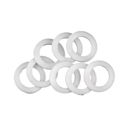 50–200 Stück M2 M2.5 M3 M4 M5 M6 M8 M10 M12 weiße PTFE-Dichtungen Kunststoff-Unterlegscheibe Isolierungsdichtung Ring Abstandshalter Abdichtung O-Typ-Dichtung Unterlegscheiben Hardware(M8x16x1mm(50pcs von Cilky