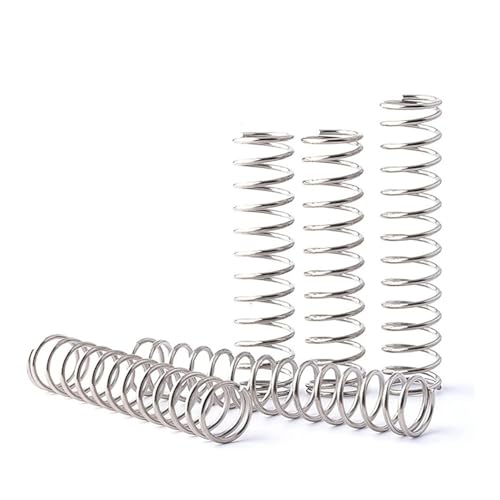 Cilky 10 Stück Drahtdurchmesser 0,2 mm Edelstahl Mikro kleine Druckfeder Außendurchmesser 2 mm/2,5 mm/3 mm/4 mm Länge 5–50 mm 10 Stück Small Springs Compression (Size : 20mm, Color : 2.5MM_0.2MM) von Cilky