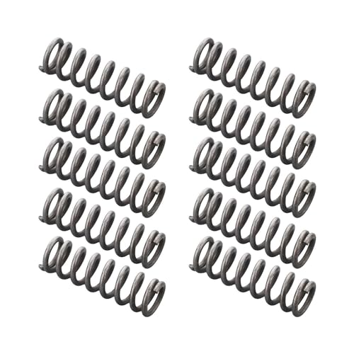Cilky 10 Stück komprimierte Federn, kleine Stiftfedern, 304-Edelstahl-Splitterfedern, Länge 10–30 mm, Außendurchmesser 4–6 mm Small Springs Compression(Color:0.5mm*6mm*30mm) von Cilky