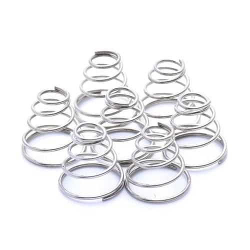 Cilky 10 Stück konische Druckfedern, 304 Edelstahl-Turmfederdraht 0,3 mm-0,8 mm Kegeldruckfeder Small Springs Compression (Size : 10pcs 0.8 * 8-16 * 20mm) von Cilky
