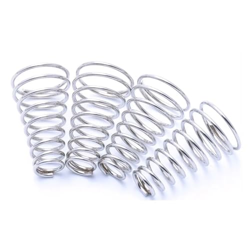 Cilky 10 Stück konische Kompressionskegelfedern, 304 Edelstahl, konische Druckfeder, Drahtdurchmesser 0,3 mm–0,8 mm, Turmfeder Small Springs Compression (Size : 10pcs 0.4 * 7-11 * 12mm) von Cilky