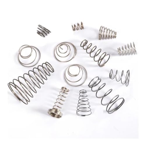 Cilky 10 teile/los SUS304 Konische Feder 0,5mm 0,8mm Draht Kleine Druck Druckfeder Small Springs Compression (Size : 10pcs 0.3 * 3.5-6.5 * 10mm) von Cilky