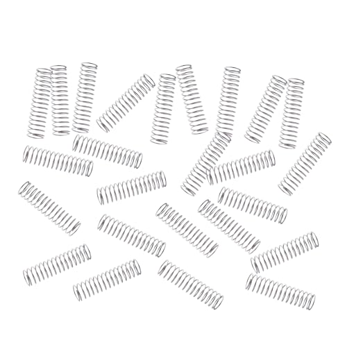 Cilky 150pcs Compressed Spring, 304 Stainless Steel Small Pen Spring, Length 10-30mm, OD 4-6mm, Wire Diameter 0.3-0.5mm Small Springs Compression (Color : 150pcs, Size : 0.5 * 6 * 30mm) von Cilky