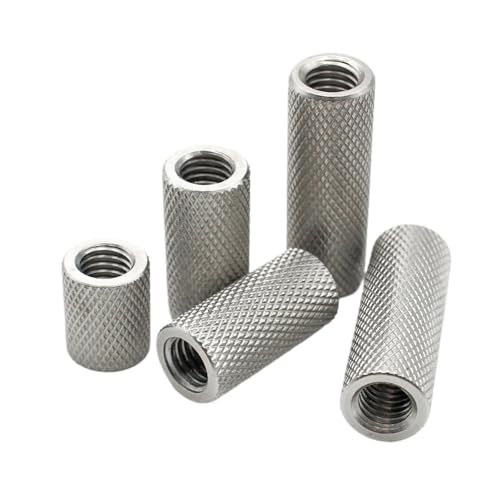 Cilky Metallschrauben 1–10 Stück M4 M5 M6 304 Edelstahl Erweiterter zylindrischer Flachkopf Rändelmutter Handschraube Mutter Maschenmutter Einstellmutter(10mm,M5xOD 10mm(2Pcs)) von Cilky
