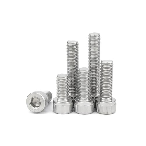 Cilky Metallschrauben 10 Stück M3 M4 M5 M6 Teilung 0,35/0,5/0,75 mm 304 Edelstahl Feingewinde Sechskant Innensechskant Rundkopfschraube(10Pcs M6x0.75x14mm) von Cilky