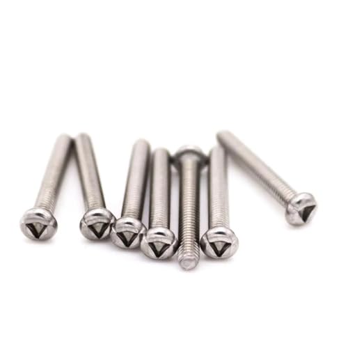 Metallschrauben 10 Stücke M3 M4 304 Edelstahl Dreieck Sockel Dreieckige Schlitz Runde Pfanne Flache Senkkopfschraube Bolzen(M4x10mm) von Cilky