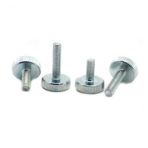 Metallschrauben 5 Stücke M3 M4 Rändel Flachkopf Handfest Rändelschraube Bolzen Vorhangwand Glas Rändelschraube Werkzeuglos Einstellen(16mm,M3 5pcs) von Cilky