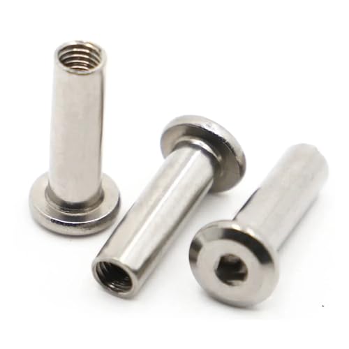 Metallschrauben 5 Stücke M4 M5 304 Edelstahl Sechskant Innensechskant Möbel Nietverbinder Einsatz Gelenkhülsenmutter(Length 20mm,M5 5pcs) von Cilky