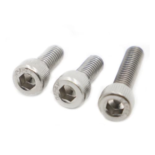 Metallschrauben 50 Stücke M1.4 -M2.5 304 Edelstahl Innensechskantschraube Innensechskantschrauben Bolzen(5mm,M2 50pcs) von Cilky