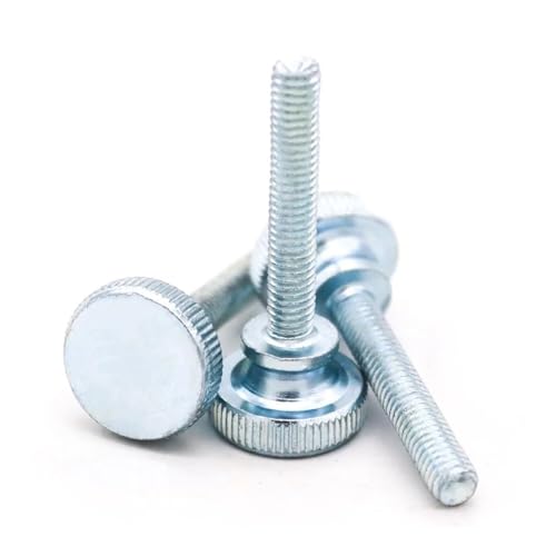 Metallschrauben 5Pcs M3 M4 M5 Rändel Schritt Kopf Hand Anziehen Daumen Schraube Vorhang Wand Glas Lock Daumenschraube Einstellen(18mm,5pcs M4) von Cilky
