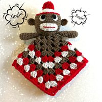 Sofort Versandbereit Baby Socken Affe Security Lovey Decke von CillaMonsta