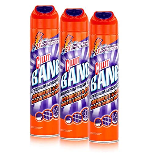 Cillit Bang Aktivschaum 600ml - Seifenreste & Glanz (3er Pack) von Cillit Bang