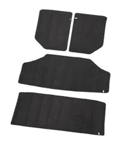 Isoliermatte Für J&eep Für Wrangler JK 2012-2017 Auto Hardtop Baumwolle Sound Wärmedämmung Pad Innen Kit(Black 4 Door Roof Black) von Ciloc
