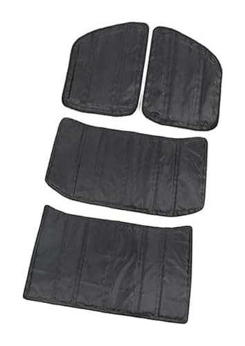 Isoliermatte Für J&eep Für Wrangler JL 4-tür 2018-2024 Auto Dach Wärmedämmung Schallschutz Baumwolle(BLACK Roof) von Ciloc